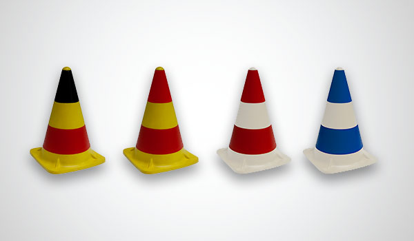 Rubber traffic cones