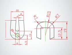 Rubber u profile extrusion